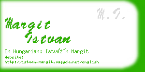 margit istvan business card